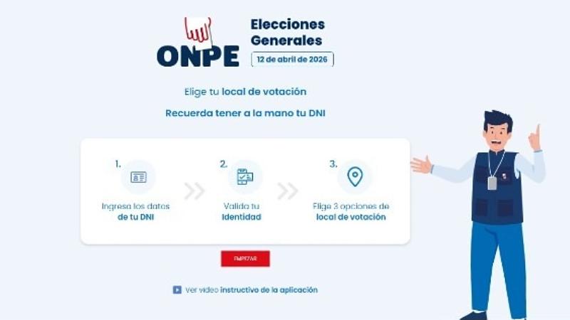 Onpe local de votación  ONPE votación voto elecciones local de votación presidente 