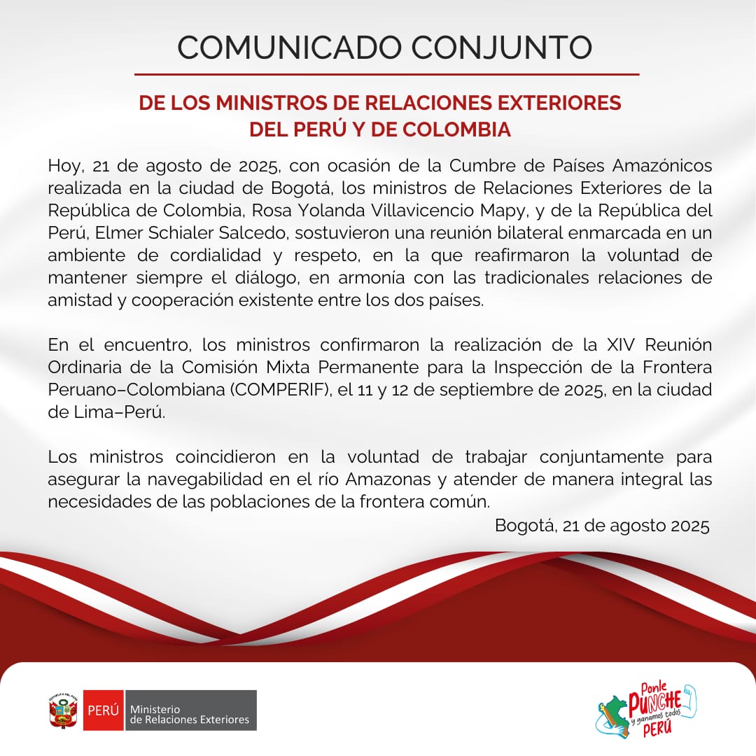 cancillería colombia perú