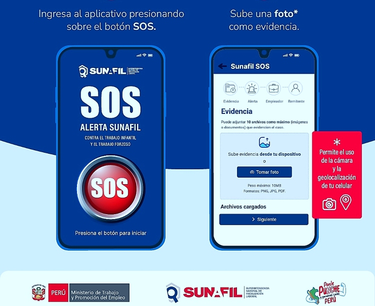 Sunafil APP SOS trabajo infantil